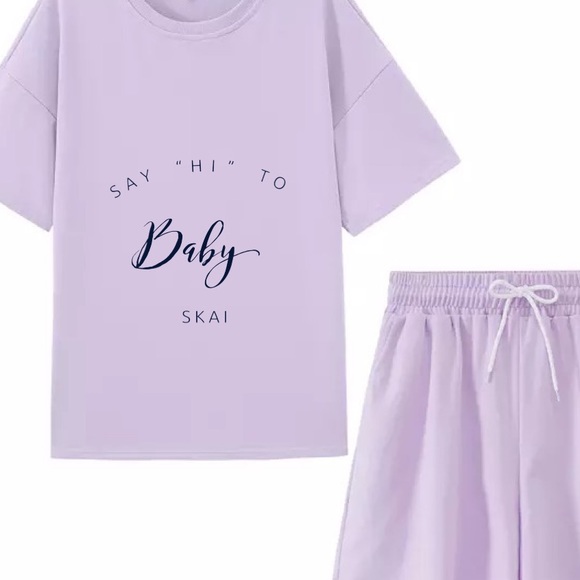 2-in-1 Wisteria ss Sweatshirt + Short (custom) SET - Picture 4 of 16